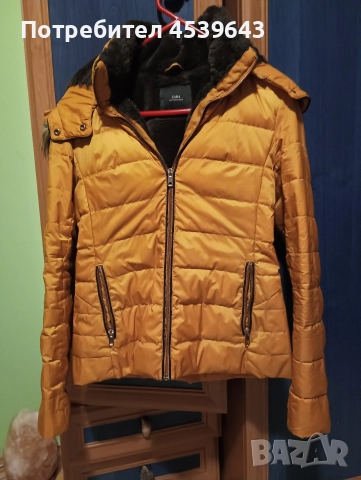 Зимно дамско яке с топла вата и качулка на ZARA 