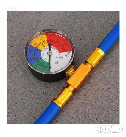 Тръба за пълнене на автомобилен климатик, резба M14, 20x20 см, налягане 600-3000 PSI, R134A, 13 мм, снимка 2 - Аксесоари и консумативи - 53194067