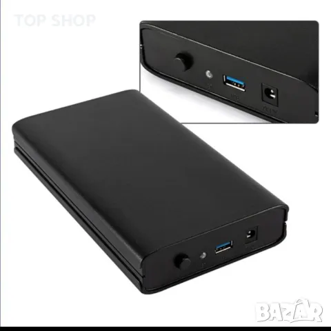 USB 3.0 3.5 инча SATA III твърд диск кутия 3.5 инча HDD, снимка 3 - Друга електроника - 48735358
