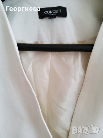 Елегантно бяло сако без ревери, снимка 4 - Сака - 37889103