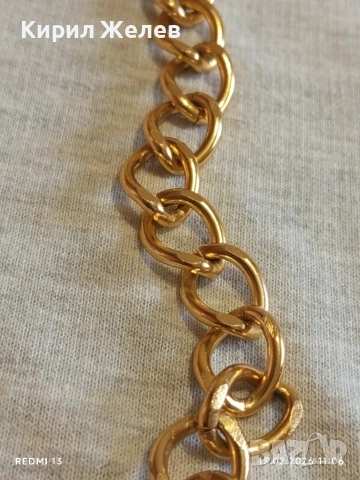 Класическо златисто колие закопчалка тип Омар много красива плетка стилен дизайн 51914, снимка 3 - Колиета, медальони, синджири - 53463415