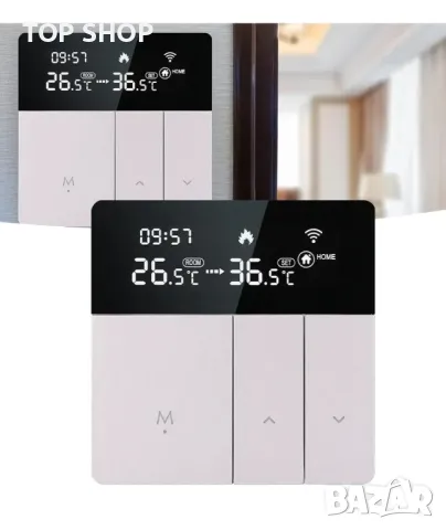 Voluxe Smart термостат, програмируем регулатор на температурата, управление чрез приложение, за дома, снимка 6 - Радиатори - 48930613