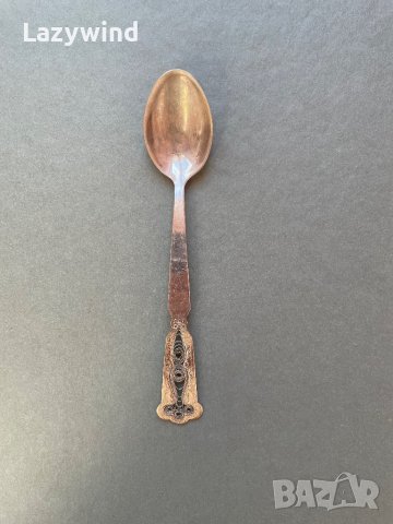 Сребърна лъжица филигран, снимка 1