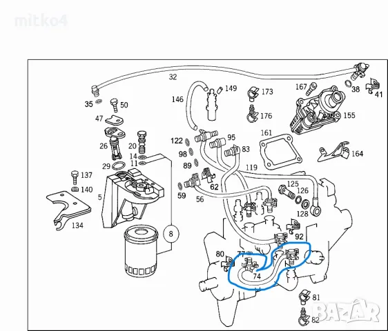 маркуч за гориво за мерцедес mfl1148, снимка 2 - Части - 44174156
