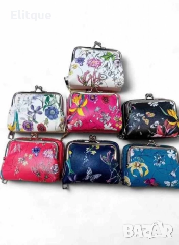 Малко кокетно портмоне на цветя, снимка 2 - Портфейли, портмонета - 52854833