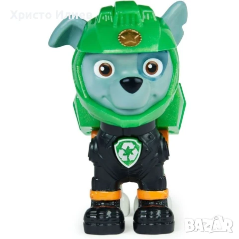 Фигурка кученце Paw Patrol Rocky Роки с реактивна раница Spin Master, снимка 4 - Фигурки - 51406940