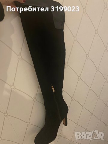 Дамски чизми велур 37 номер, снимка 3 - Дамски ботуши - 43299846