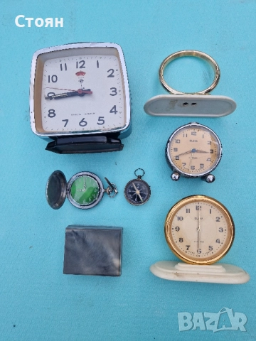 Стари часовници, компас, slava, джобен часовник мълния, slava 