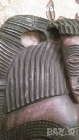 Маска стара голяма африканска МАХАГОН Ръчна ФУДОЖЕСТВЕНА МАЙСТОРСКА ТРАДИЦИОННА ИЗРАБОТКА 456654 , снимка 3 - Антикварни и старинни предмети - 32467559