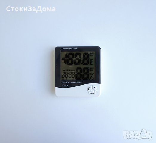 Настолен часовник с термометър,влагомер и календар HTC-1 за вътрешно ползване , снимка 1 - Други стоки за дома - 27347531