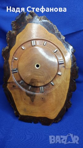 Пано за часовник от естествен пън, без механизма