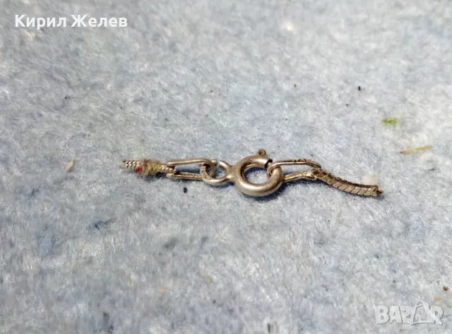 СТАРА СРЕБЪРНА ЗАКОПЧАЛКА За КОЛИЕ ВЕРИЖКА ГРИВНА СРЕБРО 925 ITALY КАРАБИНКА За СИНДЖИР 49940, снимка 2 - Други - 49122857