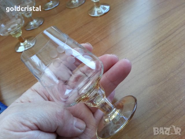 Стари стъклени чаши чашки, снимка 2 - Антикварни и старинни предмети - 39732029
