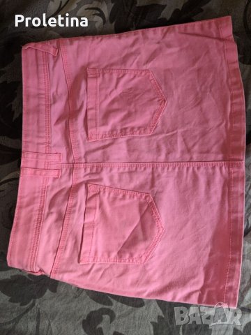 Къса розова пола дънкови панталонки момиче 128 140 размер, снимка 4 - Детски къси панталони - 33322925