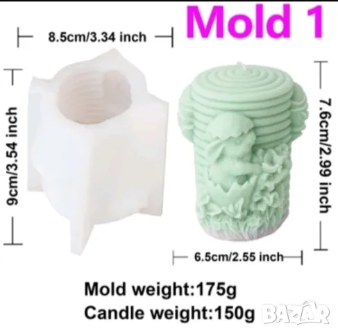 Молд за свещи за Великден 4 вида НАМАЛЕН, снимка 4 - Форми - 48034699