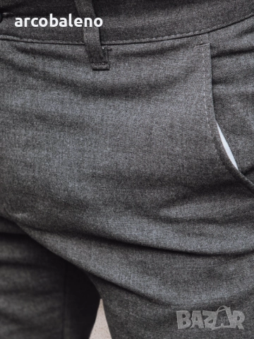 Мъжки тъмносиви чинос панталони, снимка 4 - Панталони - 52887568