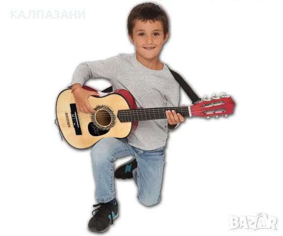 Bontempi - Класическа дървена китара, 75см 21 7530, снимка 5 - Музикални играчки - 43763290
