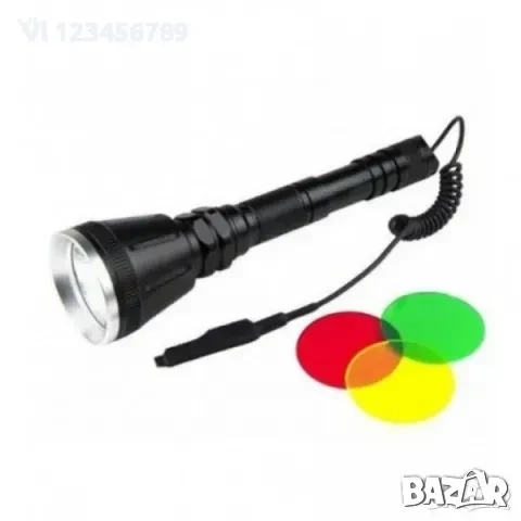 Ловен прожектор BL-Q2888-HUNTING , T6,изнесен спусък, монтажна скоба, 3 филтъра, снимка 2 - Оборудване и аксесоари за оръжия - 52299811