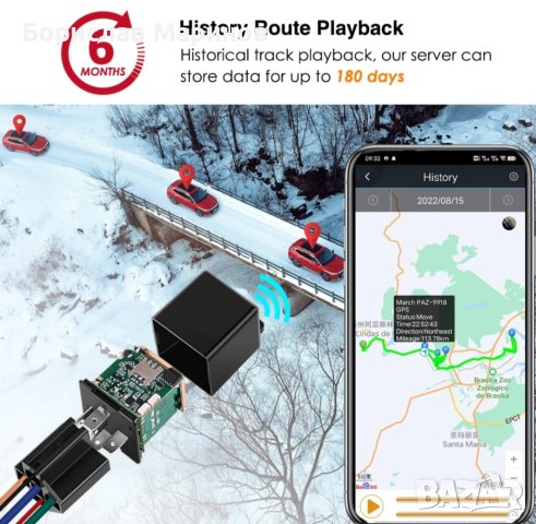 MINI GPS проследяващо устройство  CJ720  във форма на автореле, снимка 8 - Друга електроника - 43716003
