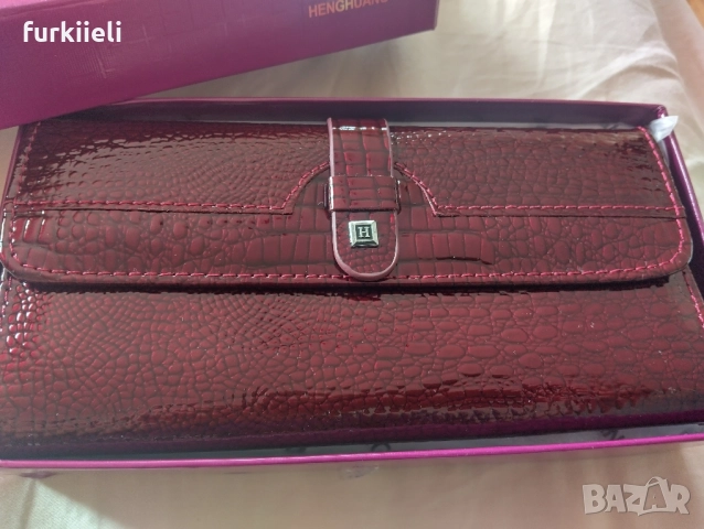 Ново дамско портмоне естествен лак, снимка 4 - Портфейли, портмонета - 51865599