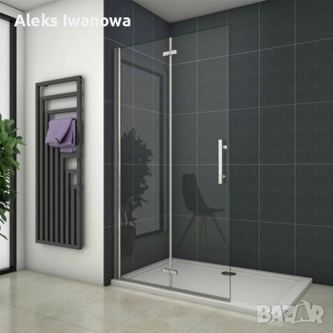 Стъклен параван за душ (1850см) – сгъваем/отваряем