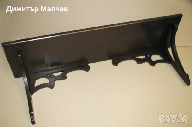 Рафт стенна полица 80 см етажерка сецесион ар нуво, реставриран, снимка 2 - Етажерки - 51947002