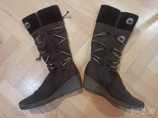 Дамски ботуши от велур, снимка 2 - Дамски ботуши - 52589807