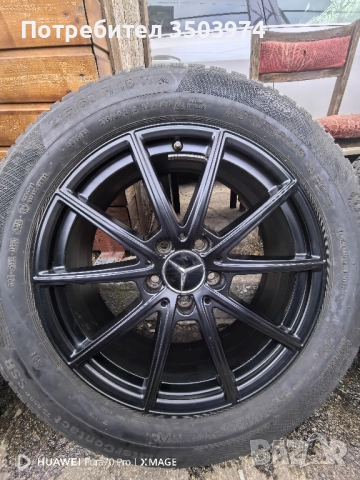 Оригинални джанти с гуми за Мерцедес 18" със зимни гуми 215/60/18, снимка 4 - Гуми и джанти - 52897760
