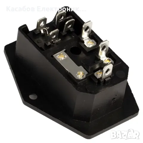 AC IEC 250V Електрически контакт за компютър с ключ и предпазител, снимка 4 - Друга електроника - 48948855