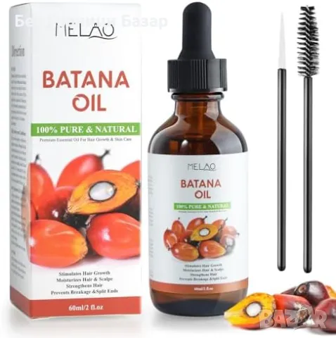 Ново Натурално масло Batana за силна и здрава коса, премахва цъфтеж, 60мл