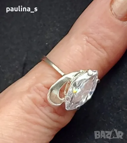 Сребърен пръстен проба 925 с циркон 