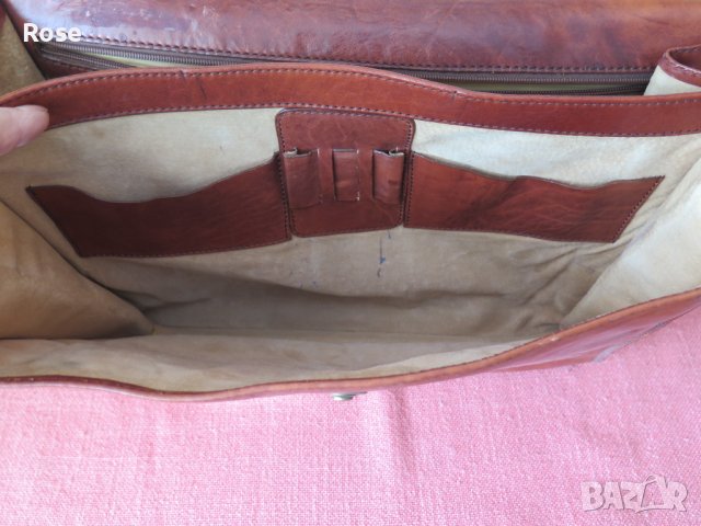 Vintage, Italy,кожена чанта за документи, бизнес чанта, снимка 9 - Чанти - 43396920