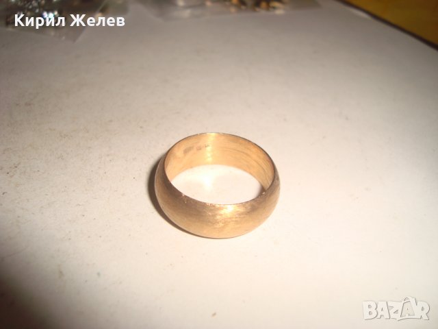 БЛЕСТЯЩА ПОЗЛАТЕНА БРОНЗОВА СТАРА ХАЛКА ПРЪСТЕН с ПЕЧАТИ 14К 585 РЪЧНА ИЗРАБОТКА за КОЛЕКЦИЯ 19690, снимка 8 - Антикварни и старинни предмети - 32577528