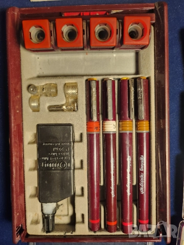 рапидографи Rotring mod.Rapidograph с 4 чисто нови писци: 0,18/0,25/0,35 и 0,50 с туш, снимка 2 - Ученически пособия, канцеларски материали - 51990461