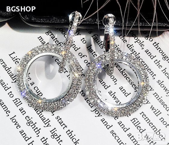 Стилни дамски обеци - Silver, снимка 3 - Обеци - 37473538