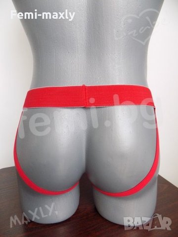 Уникален супер секси F99-27 Мъжки Джок /стринг, прашка/ широк ластик червен, снимка 3 - Бельо - 32615277