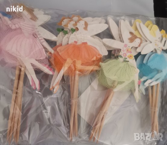 24 бр танцуващи момичета балерини балерина топер на клечки украса декорация за мъфини кексчета парти, снимка 3 - Други - 20550880