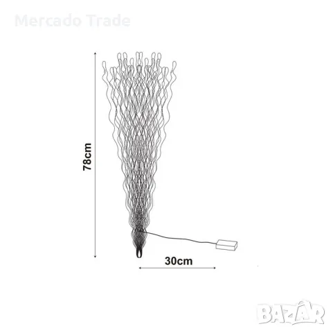 Декоративни клони Mercado Trade, Златен цвят, 45 LED светлини, 78см, снимка 5 - Декорация за дома - 47945258