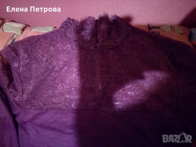 Нова блузка НМ в бордо размер С, снимка 4 - Блузи с дълъг ръкав и пуловери - 28695234
