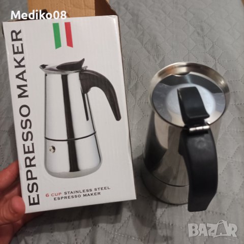 Иноксова кафеварка за индукционен котлон, снимка 5 - Кафемашини - 26344368