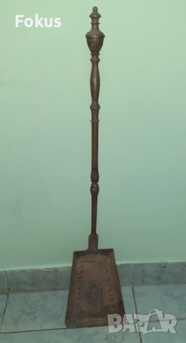 Стара барокова голяма антикварна лопатка за камина - бронз, снимка 1 - Антикварни и старинни предмети - 43945721