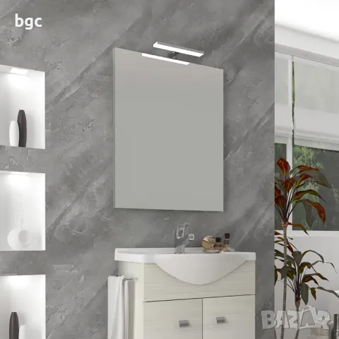 Луксозно огледало Огледало King Nova, 52x68x2 см, Сребрист, 24 месеца  гаранция , снимка 3 - Огледала - 48877402