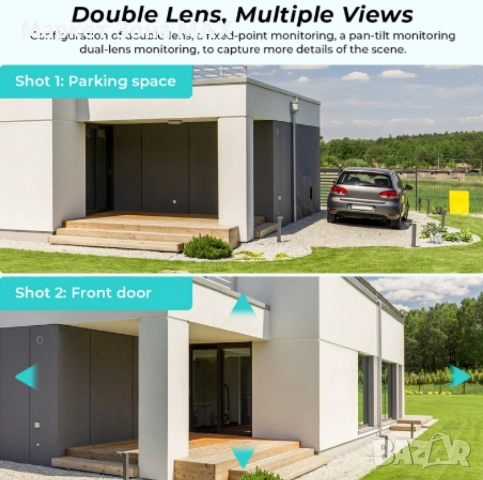 Ново ICSEE / XMEYE 6 Mpx. Двойна вътрешна/външна WIFI камера за наблюдение  , снимка 5 - IP камери - 52864228