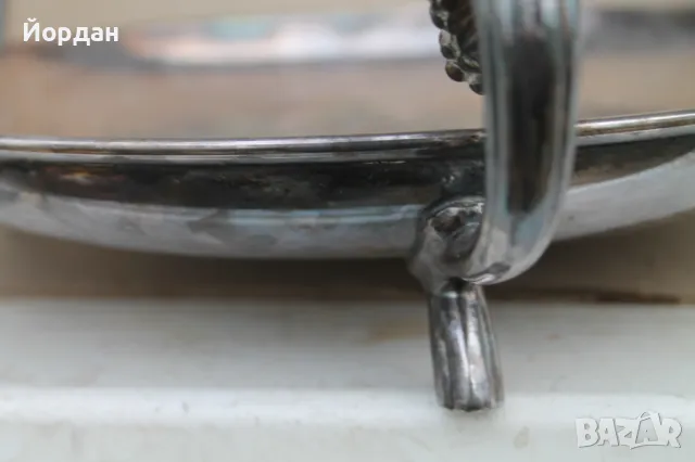 Посребрена фруктиера , снимка 3 - Антикварни и старинни предмети - 49713524