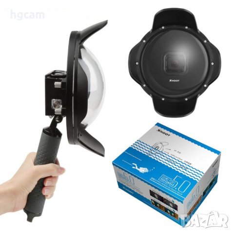 Dome Port устройство за снимане във вода + сенник за GoPro Hero 5 6 7, снимка 2 - Чанти, стативи, аксесоари - 27705432