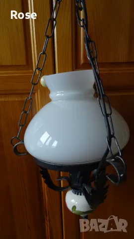 Полилеи, декорация в стил Рустик, метал и порцеланова част., снимка 6 - Полилеи - 48311461