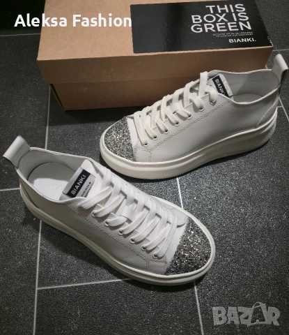 Дамски маратонки кецове естествена кожа Bianki , снимка 7 - Кецове - 53193331