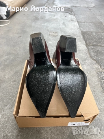 Кожени боти ZARA с висок ток, снимка 3 - Дамски боти - 52214569