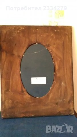 Картина с огледало донесена от Германия,рисувани стъкла уникална изработка,, СТЪКЛОПИС"., снимка 2 - Антикварни и старинни предмети - 32889561