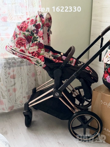 CYBEX PRIAM Rose Gold / Spring Blossom, снимка 3 - Детски колички - 53479772